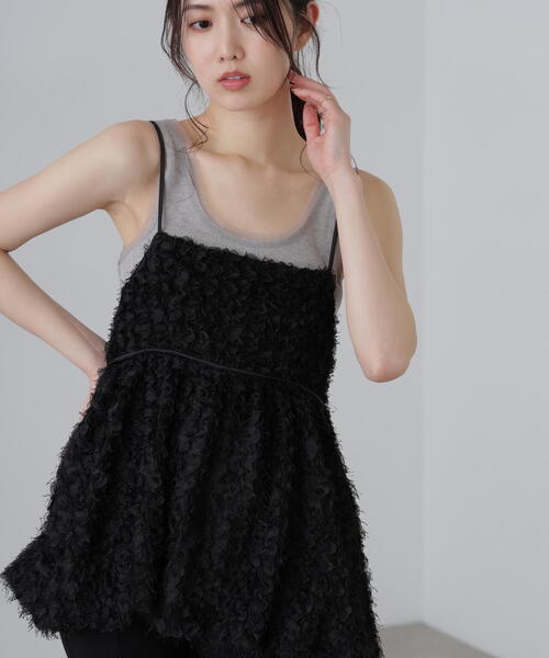 FREE'S MART（フリーズマート）の「◆［MFM］チュールラメタンクカットソー（タンクトップ・レディース・ピンク/ホワイト/グレー系その他2/グレー系その他・FREE）」の7枚目の写真