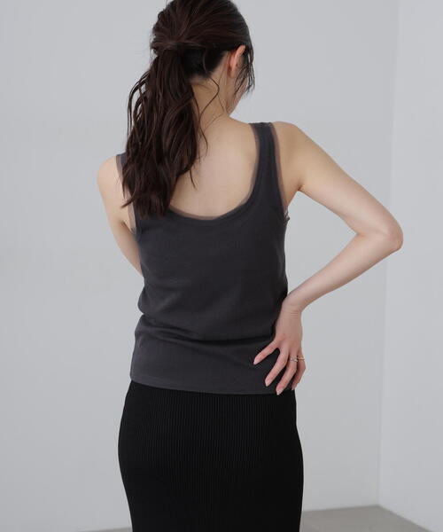 FREE'S MART（フリーズマート）の「◆［MFM］チュールラメタンクカットソー（タンクトップ・レディース・ピンク/ホワイト/グレー系その他2/グレー系その他・FREE）」の20枚目の写真