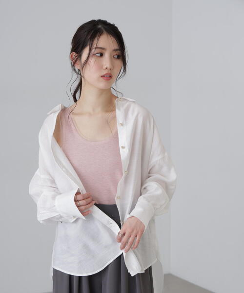 FREE'S MART（フリーズマート）の「◆［MFM］チュールラメタンクカットソー（タンクトップ・レディース・ピンク/ホワイト/グレー系その他2/グレー系その他・FREE）」の4枚目の写真