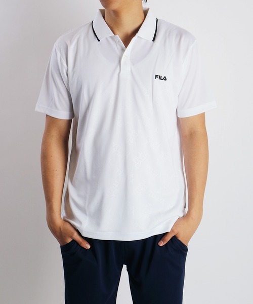 フィラ　FILA VM2011 ホワイト ポロシャツ M 半袖 FILA ポロシャツ 「FILA/フィラ」WEB限定 別注 ワンポイント