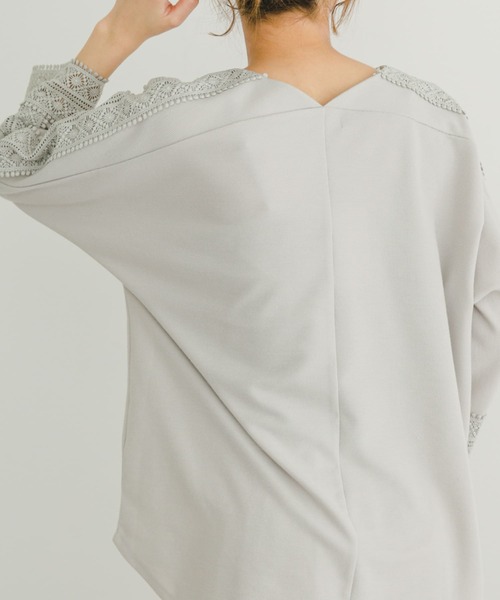 ITEMS URBANRESEARCH(アイテムズ アーバンリサーチ)の「カットミラノレースプルオーバー(Tシャツ/カットソー・レディース・ブラック/ホワイト/ライトグレー・FREE)」の9枚目の写真