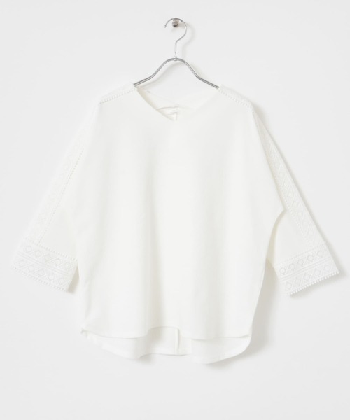 ITEMS URBANRESEARCH(アイテムズ アーバンリサーチ)の「カットミラノレースプルオーバー(Tシャツ/カットソー・レディース・ブラック/ホワイト/ライトグレー・FREE)」の10枚目の写真