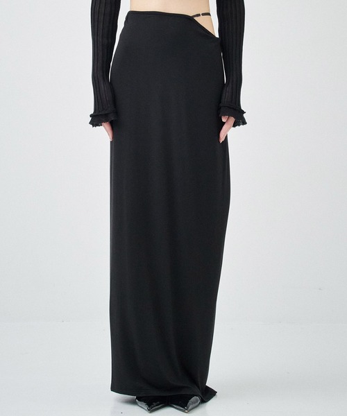 determ デターム　collagen strappy maxi skirt Collagen Strappy Maxi Skirt – determ;