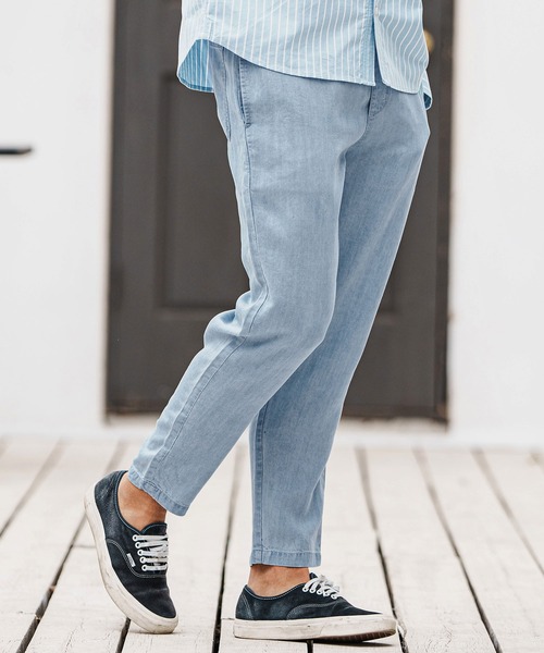 felkod(フィルコッド)の「mp13315- Chambray Easy Pants イージーパンツ(その他パンツ・メンズ・インディゴブルー/ライトブルー・L/M/S)」の4枚目の写真