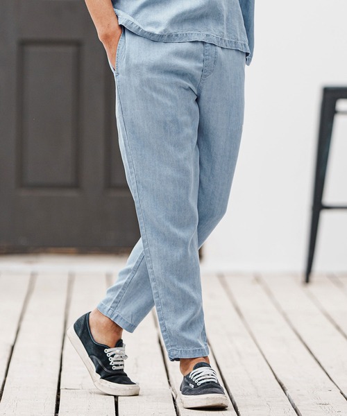 felkod(フィルコッド)の「mp13315- Chambray Easy Pants イージーパンツ(その他パンツ・メンズ・インディゴブルー/ライトブルー・L/M/S)」の5枚目の写真