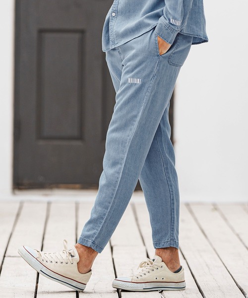 felkod(フィルコッド)の「mp13315- Chambray Easy Pants イージーパンツ(その他パンツ・メンズ・インディゴブルー/ライトブルー・L/M/S)」の13枚目の写真