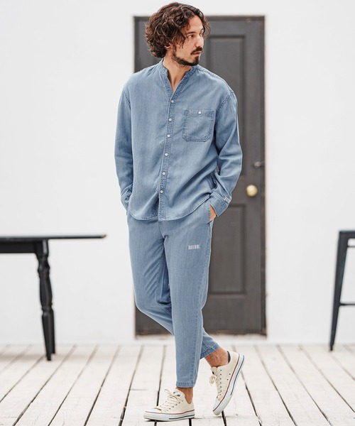 felkod(フィルコッド)の「mp13315- Chambray Easy Pants イージーパンツ(その他パンツ・メンズ・インディゴブルー/ライトブルー・L/M/S)」の16枚目の写真