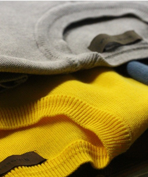 Rinascente（リナシェンテ）の「【Rinascente/リナシェンテ】Long Ride Knit　無地　ニット　セーター（ニット/セーター・メンズ・コバルトブルー/ブラック/ベージュ/ネイビー/チャコールグレー/バーガンディー/ライトグレー/イエロー・SMALL/X-LARGE/LARGE/MEDIUM）」の14枚目の写真