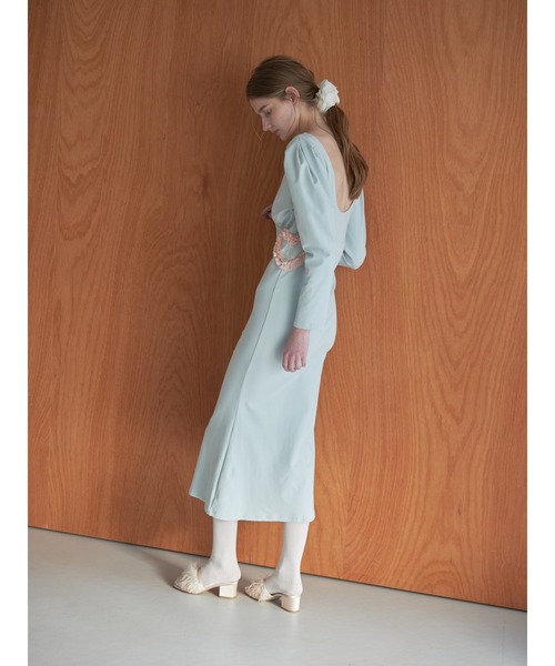 etre loin（エトルワン）の「I miss you heart cut dress（ワンピース・レディース・グレー/ブラック/ミント・M）」の7枚目の写真