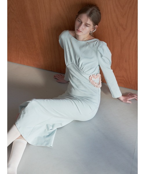 etre loin（エトルワン）の「I miss you heart cut dress（ワンピース・レディース・グレー/ブラック/ミント・M）」の18枚目の写真