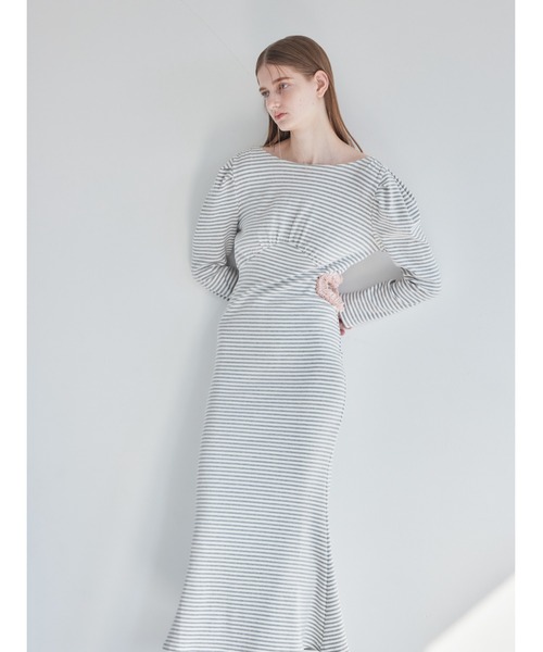 etre loin(エトルワン)の「I miss you heart cut dress(ワンピース・レディース・グレー/ブラック/ミント・M)」の17枚目の写真