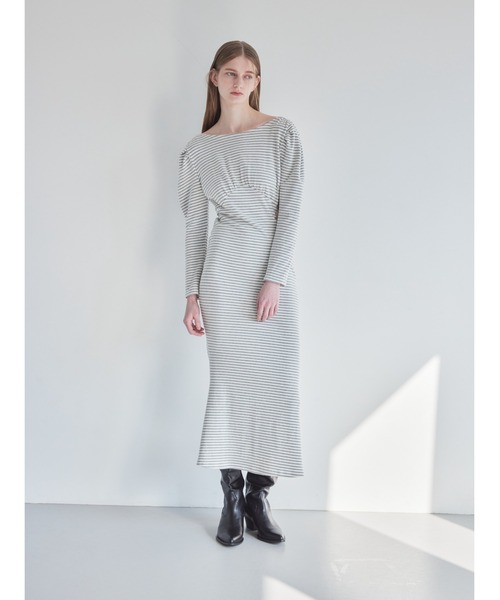 etre loin(エトルワン)の「I miss you heart cut dress(ワンピース・レディース・グレー/ブラック/ミント・M)」の19枚目の写真
