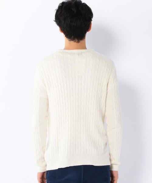 coen(コーエン)の「コットンアンゴラクルーネックケーブルニットプルオーバー(ニット/セーター・メンズ・イエロー/オフホワイト/グレー/ブラウン/ライトブルー/ネイビー・MEDIUM/LARGE/X-LARGE/SMALL)」の12枚目の写真