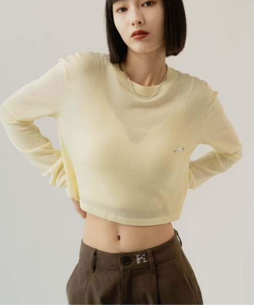 cropped sheer knit（ニット/セーター）｜Knuth Marf