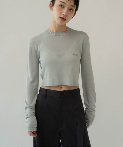 cropped sheer knit（ニット/セーター）｜Knuth Marf