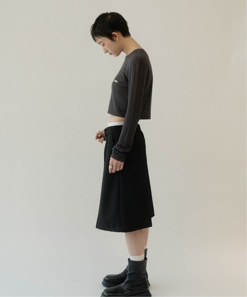 Knuth Marf（クヌースマーフ）の「cropped sheer knit（ニット/セーター・レディース・ライトブルー/ダークグレー/イエロー・FREE）」の5枚目の写真