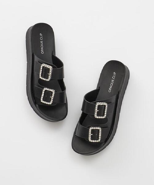 OPAQUE.CLIP（オペークドットクリップ）の「ビジューバックルダブルベルトサンダル（サンダル・レディース・オフホワイト/シルバー/ブラック・02/03）」の11枚目の写真