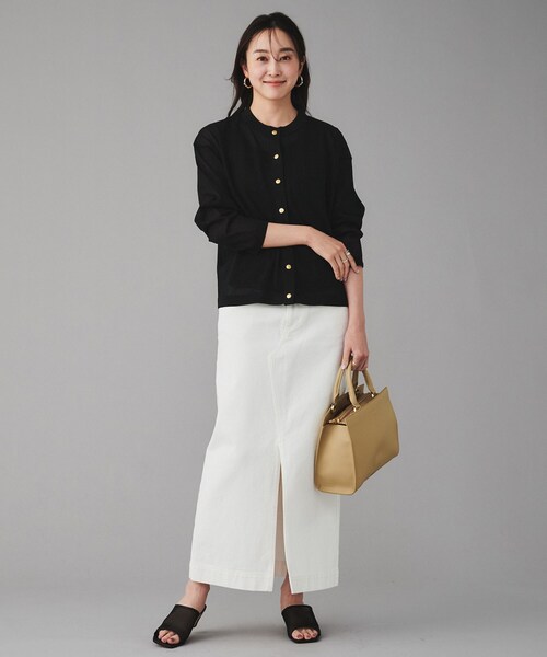 UNTITLED（アンタイトル）の「【 TRADITIONAL WEATHERWEAR 】ARKLEY KNIT シアーカーディガン（カーディガン/ボレロ・レディース・ブラック/ブルー系その他・02）」の6枚目の写真