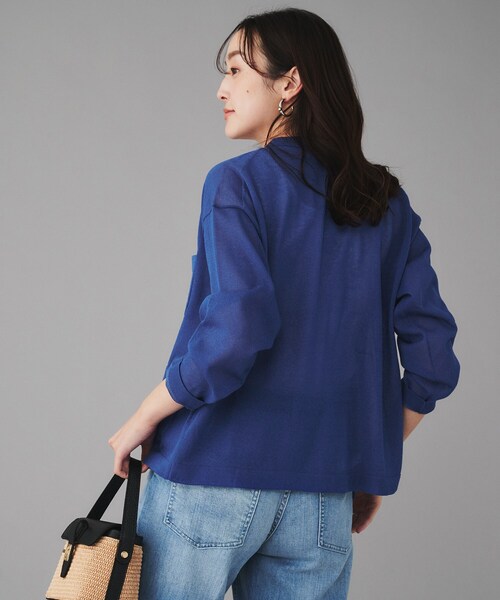 UNTITLED（アンタイトル）の「【 TRADITIONAL WEATHERWEAR 】ARKLEY KNIT シアーカーディガン（カーディガン/ボレロ・レディース・ブラック/ブルー系その他・02）」の9枚目の写真
