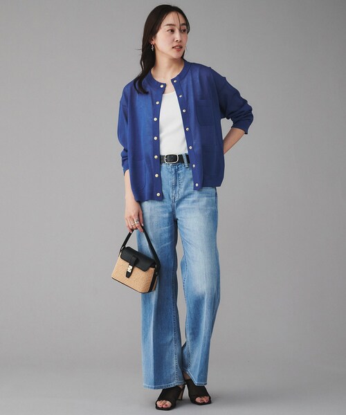 UNTITLED（アンタイトル）の「【 TRADITIONAL WEATHERWEAR 】ARKLEY KNIT シアーカーディガン（カーディガン/ボレロ・レディース・ブラック/ブルー系その他・02）」の10枚目の写真