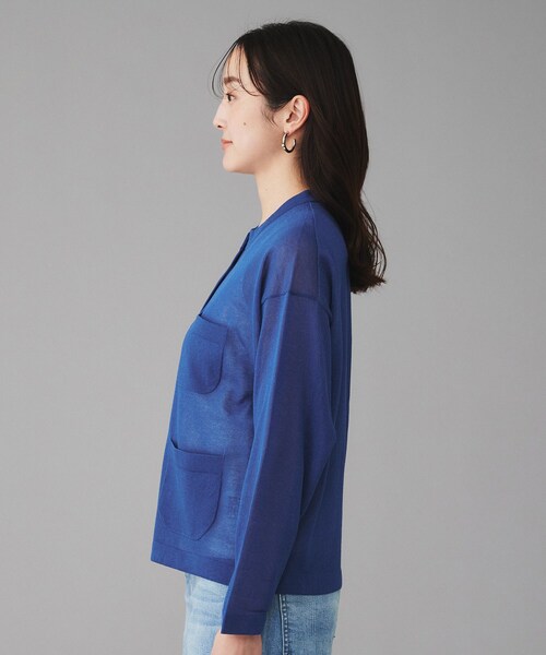UNTITLED（アンタイトル）の「【 TRADITIONAL WEATHERWEAR 】ARKLEY KNIT シアーカーディガン（カーディガン/ボレロ・レディース・ブラック/ブルー系その他・02）」の13枚目の写真