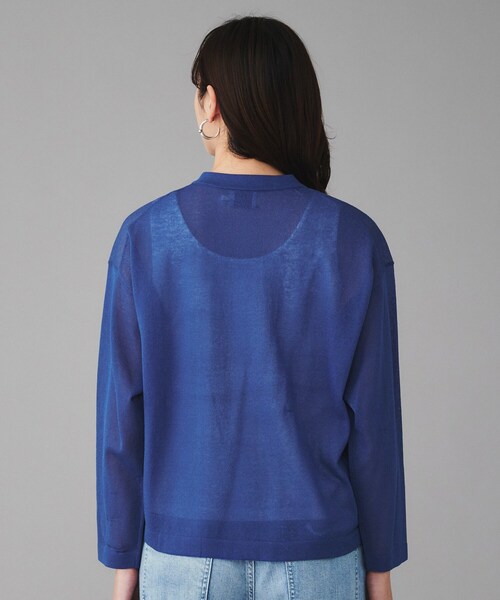 UNTITLED（アンタイトル）の「【 TRADITIONAL WEATHERWEAR 】ARKLEY KNIT シアーカーディガン（カーディガン/ボレロ・レディース・ブラック/ブルー系その他・02）」の14枚目の写真
