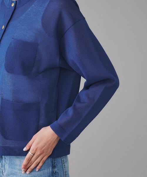 UNTITLED（アンタイトル）の「【 TRADITIONAL WEATHERWEAR 】ARKLEY KNIT シアーカーディガン（カーディガン/ボレロ・レディース・ブラック/ブルー系その他・02）」の17枚目の写真