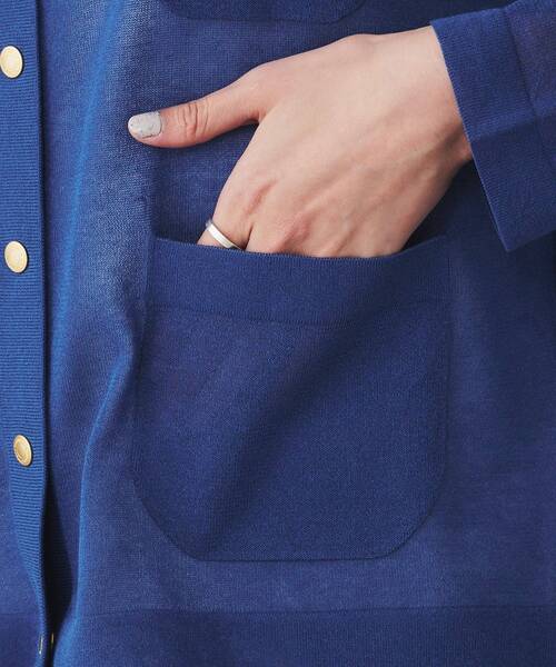 UNTITLED（アンタイトル）の「【 TRADITIONAL WEATHERWEAR 】ARKLEY KNIT シアーカーディガン（カーディガン/ボレロ・レディース・ブラック/ブルー系その他・02）」の18枚目の写真