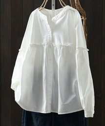 【再販予約】胸袖タックギャザーオーバーブラウス
