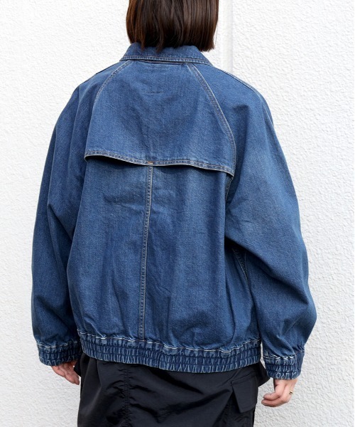 SOMETHING（サムシング）の「SOMETHING(サムシング)【レディース】【WEB限定】デニムブルゾン（ブルゾン・レディース・ダークインディゴブルー・フリー）」の4枚目の写真