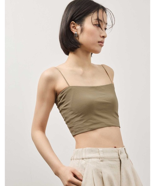 OUR WACOAL（アワワコール）の「「ADAM ET ROPE'コラボ」　コットン混カップインチューブトップキャミソール（キャミソール・レディース・ブラック/ブラウン/ホワイト/グリーン系その他・M/S/L）」の4枚目の写真