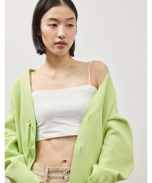 OUR WACOAL（アワワコール）の「「ADAM ET ROPE'コラボ」　コットン混カップインチューブトップキャミソール（キャミソール・レディース・ブラック/ブラウン/ホワイト/グリーン系その他・M/S/L）」の2枚目の写真