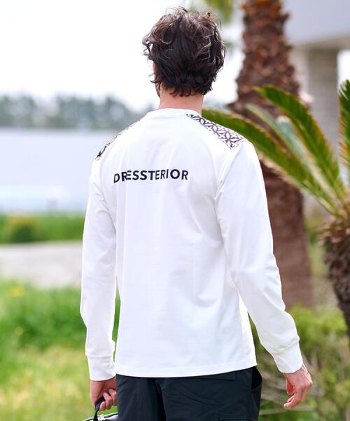 DRESSTERIOR(ドレステリア)の「【接触冷感/UVカット】BACK BREEZE TECH ロングTシャツ(Tシャツ/カットソー・メンズ・ブラック/グリーン系/ホワイト・90/91/92/94)」の13枚目の写真