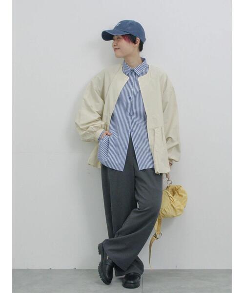 Samansa Mos2 blue（サマンサモスモスブルー）の「バルーンペプラムブルゾン（ブルゾン・レディース・ベージュ/ライトベージュ/ブラック・F）」の17枚目の写真