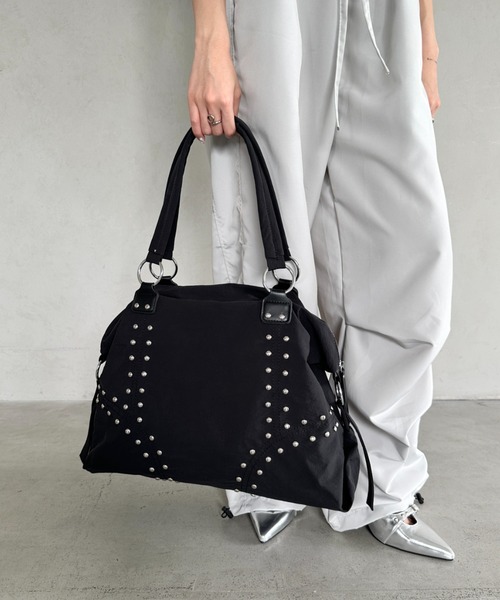 Hammitt オールレザー スタッズ ボストンバッグ Hammitt オールレザー スタッズ ボストンバッグ