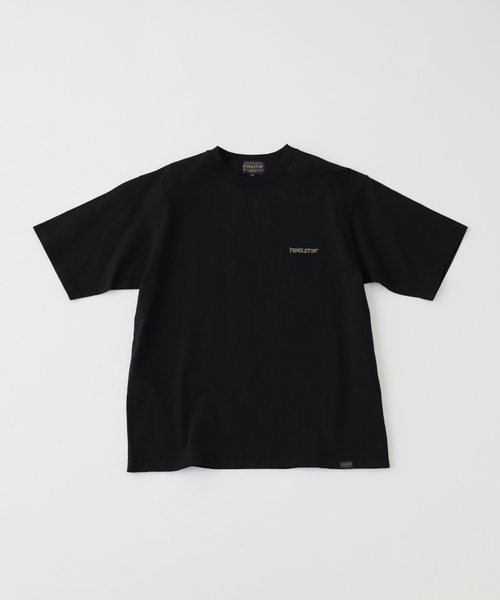 B.C STOCK(ベーセーストック)の「【PENDLETON / ペンドルトン】バック エンブロイダリーショートスリーブTEE(Tシャツ/カットソー・メンズ・ホワイト/ブラック・SMALL/MEDIUM)」の1枚目の写真