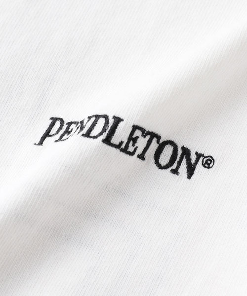 B.C STOCK(ベーセーストック)の「【PENDLETON / ペンドルトン】バック エンブロイダリーショートスリーブTEE(Tシャツ/カットソー・メンズ・ホワイト/ブラック・SMALL/MEDIUM)」の7枚目の写真
