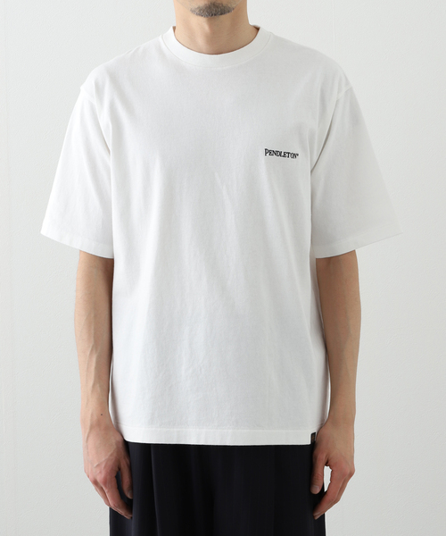 B.C STOCK(ベーセーストック)の「【PENDLETON / ペンドルトン】バック エンブロイダリーショートスリーブTEE(Tシャツ/カットソー・メンズ・ホワイト/ブラック・SMALL/MEDIUM)」の6枚目の写真