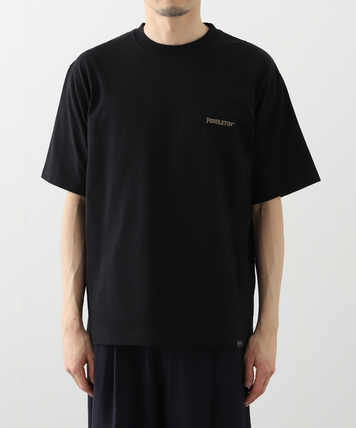 B.C STOCK(ベーセーストック)の「【PENDLETON / ペンドルトン】バック エンブロイダリーショートスリーブTEE(Tシャツ/カットソー・メンズ・ホワイト/ブラック・SMALL/MEDIUM)」の3枚目の写真