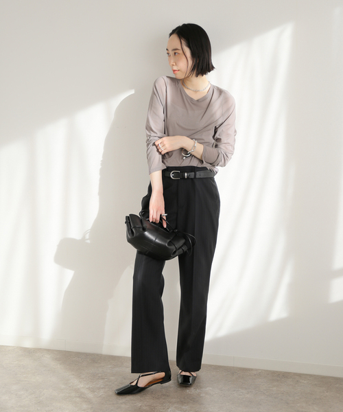 JOURNAL STANDARD L'essage / ジャーナルスタンダードレサージュ 25SS 25070370052010 30/1バルーンプルオーバー 長袖カットソー 30/1バルーンプルオーバー（Tシャツ／カットソー）｜JOURNAL