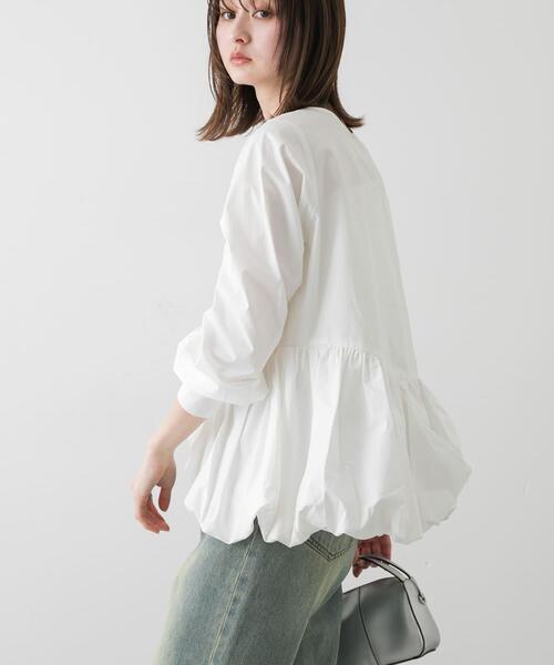 SENSE OF PLACE by URBAN RESEARCH（センスオブプレイスバイアーバンリサーチ）の「バルーンブラウス（シャツ/ブラウス・レディース・ブラック/アイボリー/ライトブルー・ONE）」の2枚目の写真