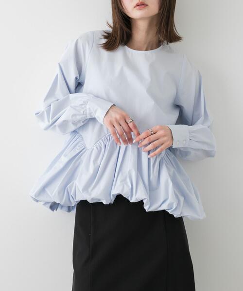 SENSE OF PLACE by URBAN RESEARCH（センスオブプレイスバイアーバンリサーチ）の「バルーンブラウス（シャツ/ブラウス・レディース・ブラック/アイボリー/ライトブルー・ONE）」の3枚目の写真