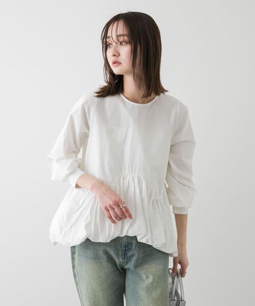 SENSE OF PLACE by URBAN RESEARCH(センスオブプレイスバイアーバンリサーチ)の「バルーンブラウス(シャツ/ブラウス・レディース・ブラック/アイボリー/ライトブルー・ONE)」の13枚目の写真