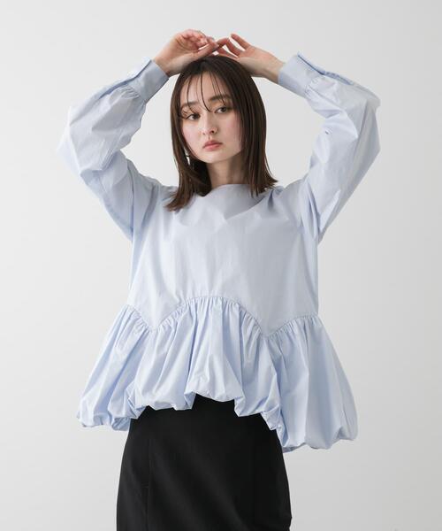 SENSE OF PLACE by URBAN RESEARCH（センスオブプレイスバイアーバンリサーチ）の「バルーンブラウス（シャツ/ブラウス・レディース・ブラック/アイボリー/ライトブルー・ONE）」の21枚目の写真
