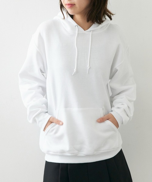 JERZEES（ジャージーズ）の「【JERZEES】NUBLEND プルオーバーパーカー ボックスシルエット ビッグシルエット オーバーサイズ 裏起毛 UNTR（パーカー・メンズ・チャコールグレー/ネイビー/ブラック/グレー/ホワイト/アッシュ・XL/M/S/L）」の2枚目の写真