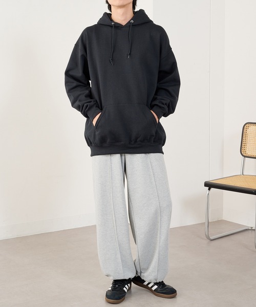 JERZEES（ジャージーズ）の「【JERZEES】NUBLEND プルオーバーパーカー ボックスシルエット ビッグシルエット オーバーサイズ 裏起毛 UNTR（パーカー・メンズ・チャコールグレー/ネイビー/ブラック/グレー/ホワイト/アッシュ・XL/M/S/L）」の16枚目の写真