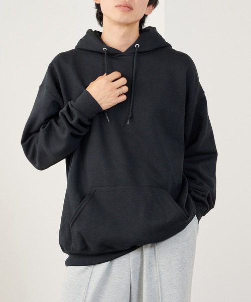 JERZEES（ジャージーズ）の「【JERZEES】NUBLEND プルオーバーパーカー ボックスシルエット ビッグシルエット オーバーサイズ 裏起毛 UNTR（パーカー・メンズ・チャコールグレー/ネイビー/ブラック/グレー/ホワイト/アッシュ・XL/M/S/L）」の12枚目の写真