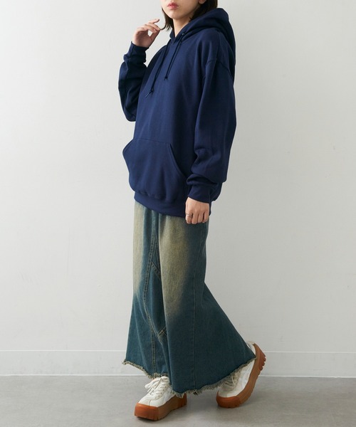 JERZEES（ジャージーズ）の「【JERZEES】NUBLEND プルオーバーパーカー ボックスシルエット ビッグシルエット オーバーサイズ 裏起毛 UNTR（パーカー・メンズ・チャコールグレー/ネイビー/ブラック/グレー/ホワイト/アッシュ・XL/M/S/L）」の10枚目の写真