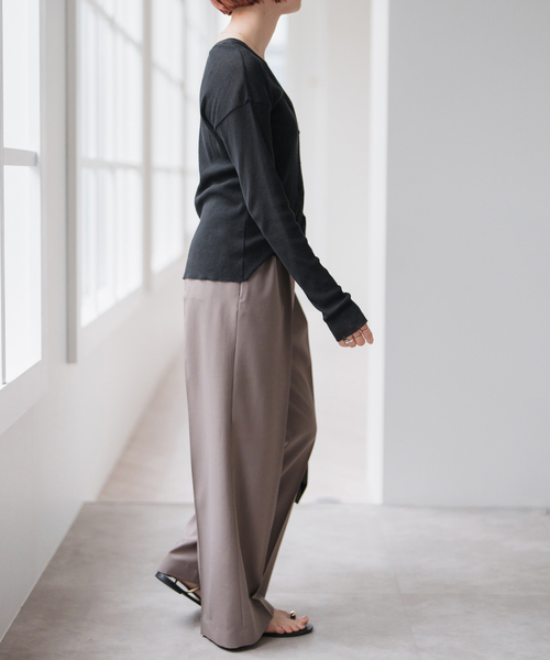 Spick & Span(スピックアンドスパン)の「手洗い可 / 18Gシアーリブカーディガン(カーディガン/ボレロ・レディース・チャコールグレー/ブラウン・FREE)」の21枚目の写真