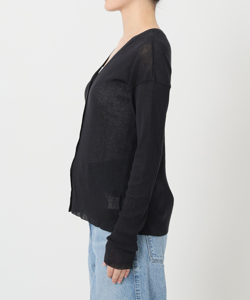 Spick & Span(スピックアンドスパン)の「手洗い可 / 18Gシアーリブカーディガン(カーディガン/ボレロ・レディース・チャコールグレー/ブラウン・FREE)」の13枚目の写真